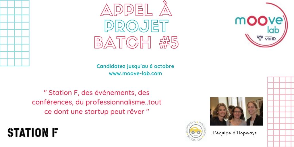 Les mamans d'<a href="/Hopways_France/">Hopways</a> ont eu la chance d'être intégrées aux promo 3 et 4 pour leur accompagnement et le développement de leur #business. Une super opportunité pour elles✌
Alors qu'attendez vous pour candidater à la promo 5? 
➡️bit.ly/2wRDqQI 
#mobilité #startup