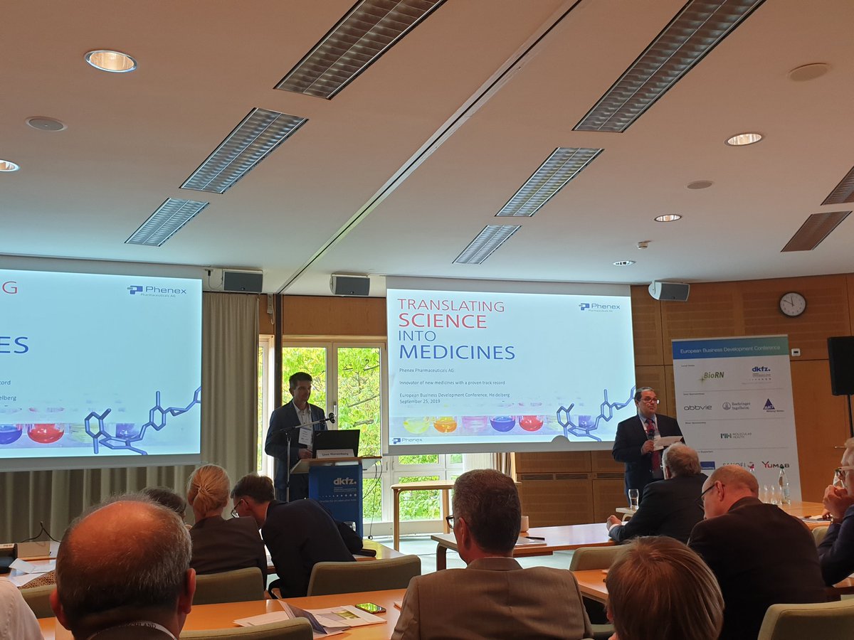 BioRNCluster's tweet image. @PhenexPharma presenting at #EBDC 2019: Translating science into medicine. #BioRNMember @DKFZ @BIODeutschland