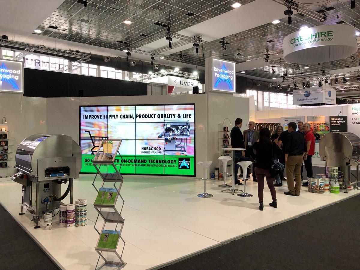 And our friends from #LexitGroup have also paid us a visit! Great to catch up with our Ravenwood family @Labelexpo #linerless #foodlabels #improvesupplychain #productquality #shelflife