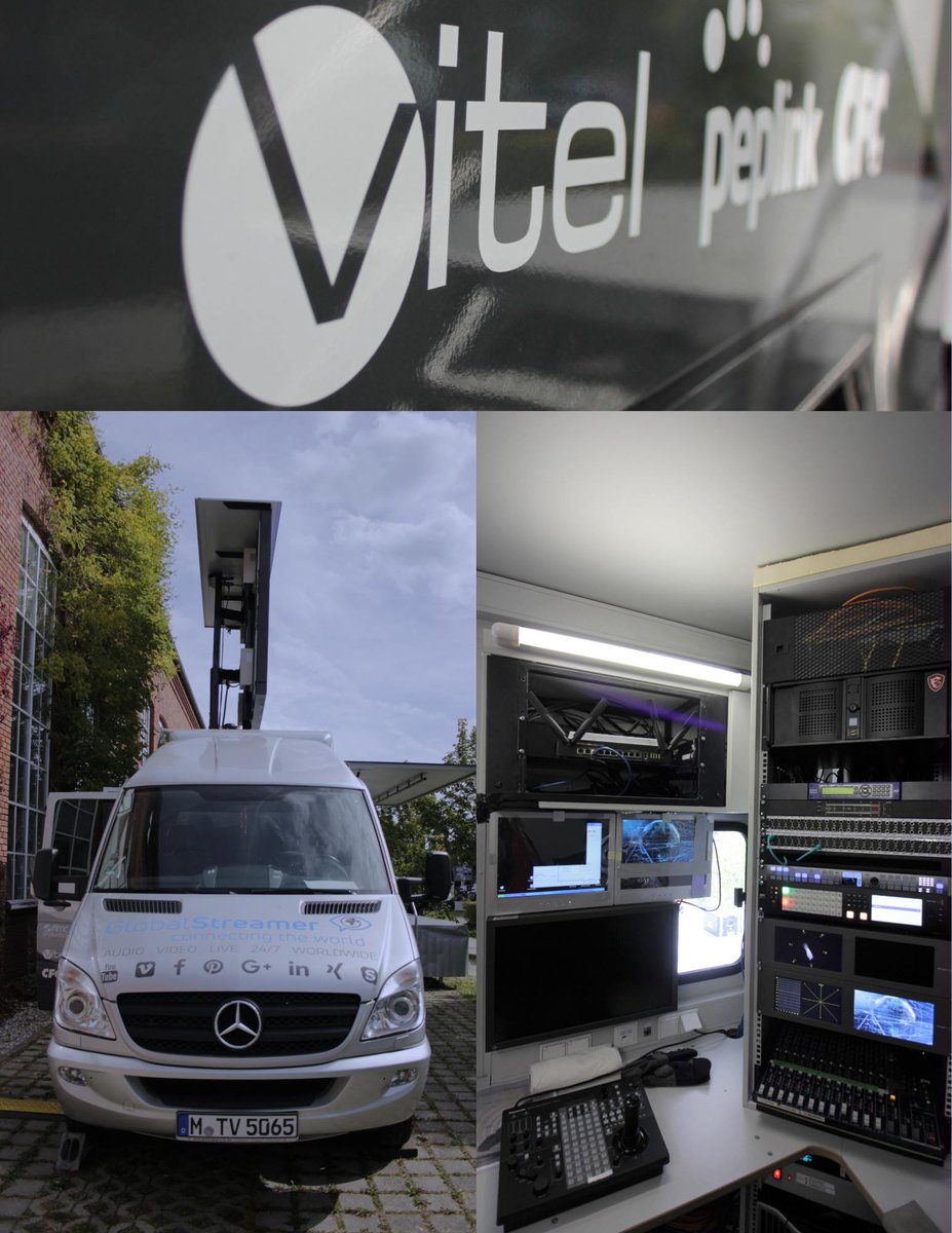 VitelGmbH's tweet photo. Der #Globalstreamer von der NMC Productions GmbH steht heute in Ismaning bei München an der Ziegelei101. Dank des @Peplink #MAXHD4 lässt sich der Truck problemlos mit dem Internet verbinden und erlaubt #Streaming ohne #Unterbrechungen oder #Ausfälle! #ausfallsicher #übertragung https://t.co/1UQkJNa7ob