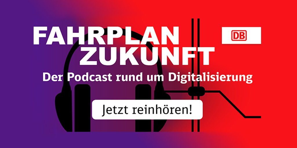 Aufgehorcht! 🎧 Schon mal gefragt, was KI, Blockchain &amp; Startups mit der Bahn zu tun haben? Dann hört in unseren neuen Podcast #FahrplanZukunft rein! Hier beantworten Bahn-Experten Fragen rund um die Mobilität der Zukunft. Die erste Folge gibt’s hier: fahrplanzukunft.podigee.io