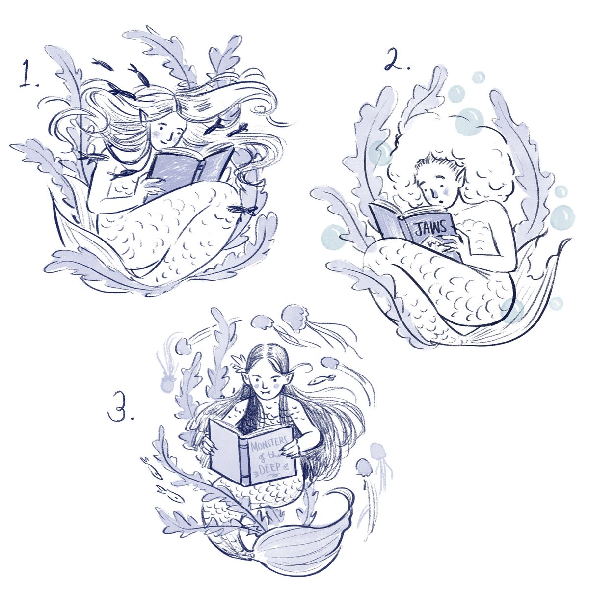 Trindles_'s tweet photo. I was so excited when OwlCrate Jr asked me to design a sticker for their 'Legends of the Deep' September box! If you've ever seen my posts during #Mermay, then you'll know I love drawing bookish mermaids. Made this one a little vamp! @owlcrate #owlcratejr #legendsofthedeep https://t.co/UiYGbvu8Eh