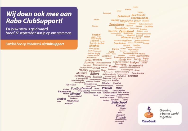 Vanaf vrijdag 27 sept start de #Rabo #Clubsupport campagne! U kunt op ons stemmen als u lid bent van @RaboDeKempen Ga naar rabobank.nl/clubsupport en stem aub op Kempisch Kamerkoor én Stichting Passionele Projecten De Kempen. Bedankt voor uw steun! #raboclubsupport #rabobank