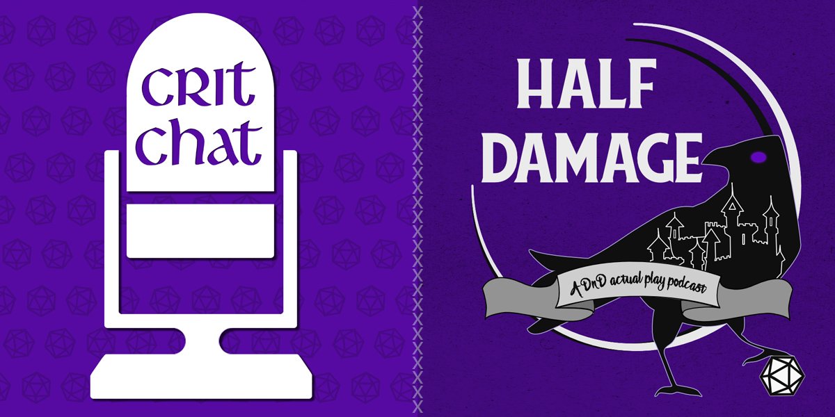 Crit_Chat's tweet image. Want awesome D&amp;amp;D content?

🎧Crit Chat
D&amp;amp;D comedy advice podcast! Found at crit-chat.pinecast.co or any podcast app!

🎲Half Damage
Actual-play D&amp;amp;D podcast! Our Heroes battle through Curse of Strahd with a reality TV twist! Found at half-damage.pinecast.co or any podcast app!