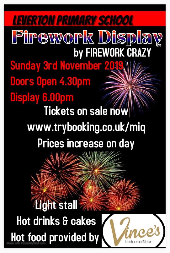 Delighted to have Vince’s at Fireworks 🍕🍕😋