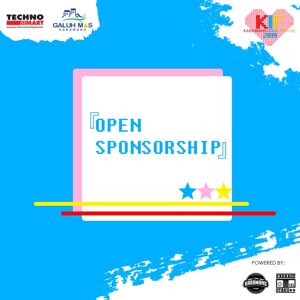 Open Sponsorship for #karawangidolfest2019!

More information:
Septha - 082260786810 (WA)

#karawang #event #eventkarawang #karawangidolfest #kif #idol #aidoru #opensponsor #opensponsorship #sponsor #sponsorship