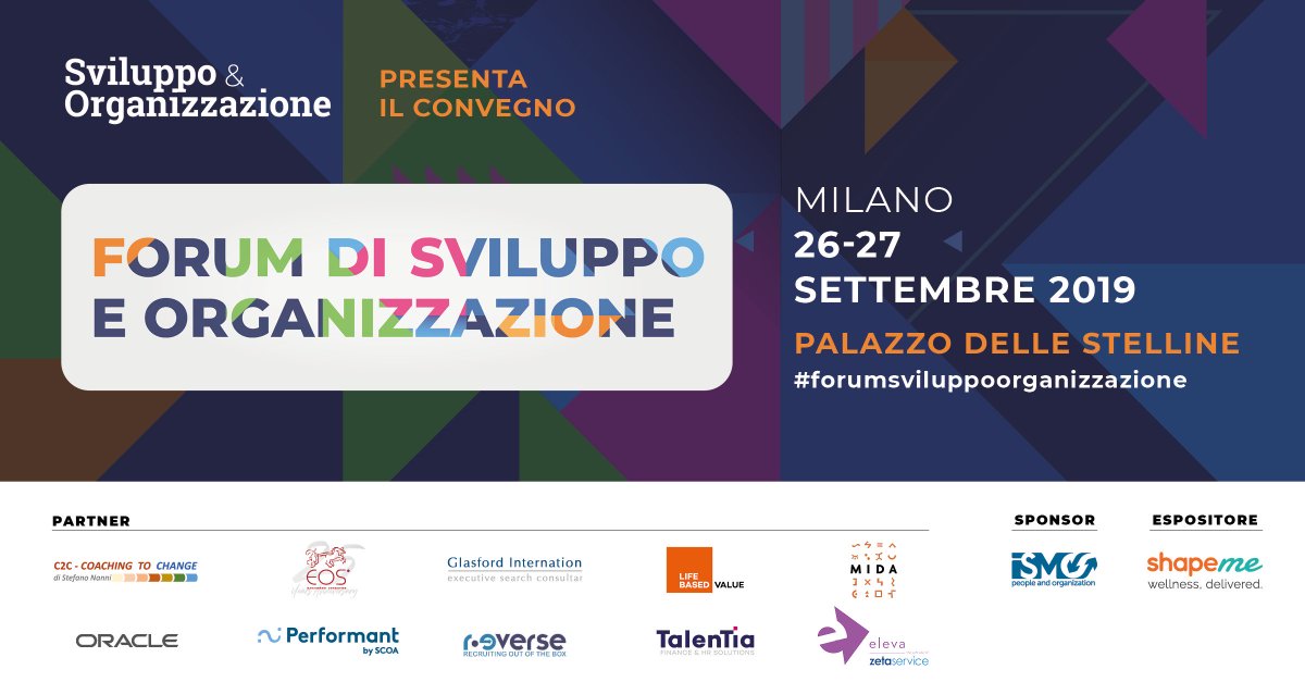 Appuntamento per domani al FORUM DI SVILUPPO E ORGANIZZAZIONE per la due giorni dedicata ad esplorare quanto sta maturando nei nuovi assetti organizzativi aziendali. Segui il Live tweet da domani con l'hashtag #forumsviluppoorganizzazione <a href="/ChiaraLupi1/">Chiara Lupi</a> <a href="/ABobbiese/">Andrea Bobbiese</a> @gianfrancorebor