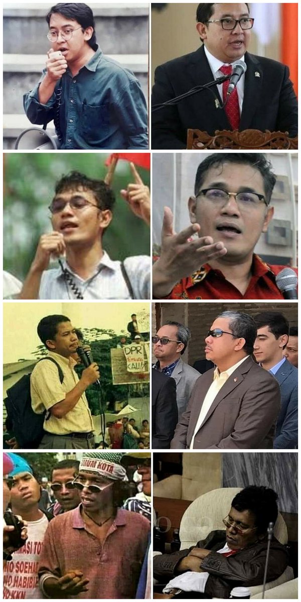 Kalau masih mahasiswa bokek ya mudah untuk demo dan protes menyalahkan pemerintah atas ketidakadilan, tapi kalau sudah nyaman dan kenyang ya tentu tidak akan menggigit tangan yang memberinya makan.