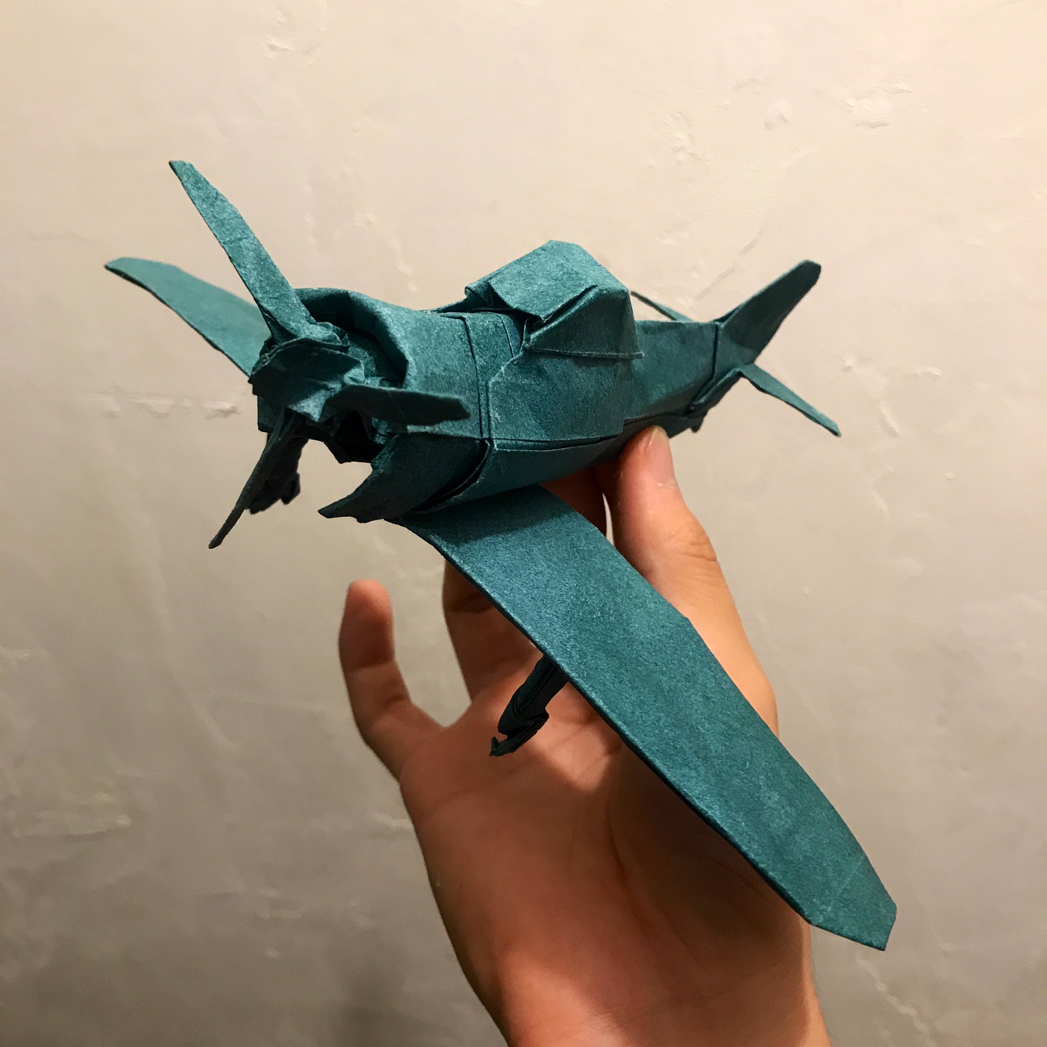 土井 源 久しぶりの折り紙 神谷さんの零戦折った