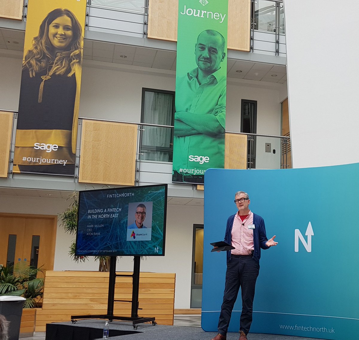 codeacuk's tweet image. Setting up Atom Bank in the North East was a non-negotiable for us.

Mark Mullen, CEO of @atom_bank 

#FintechNorth #Fintech #NETech