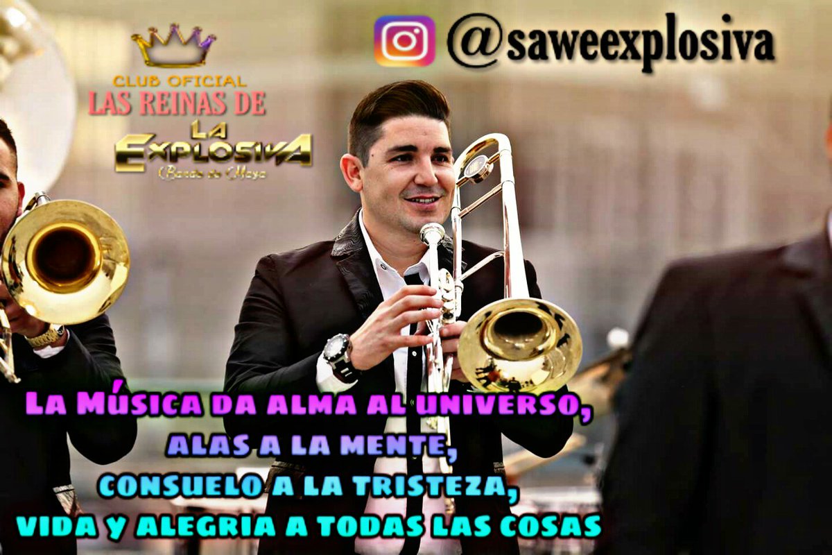 ReinasExplosiva's tweet photo. La Música da alma al universo, alas a la mente,consuelo a la tristeza,vida y alegria a todas las cosas ❤ Buenos dias 👸
#TeamReinasDeLaExplosiva
#ConUstedesHastaElFinal
@SAWEYEXPLOSIVA 
@EXPLOSIVADEMAZA https://t.co/Se1mE3ywuz