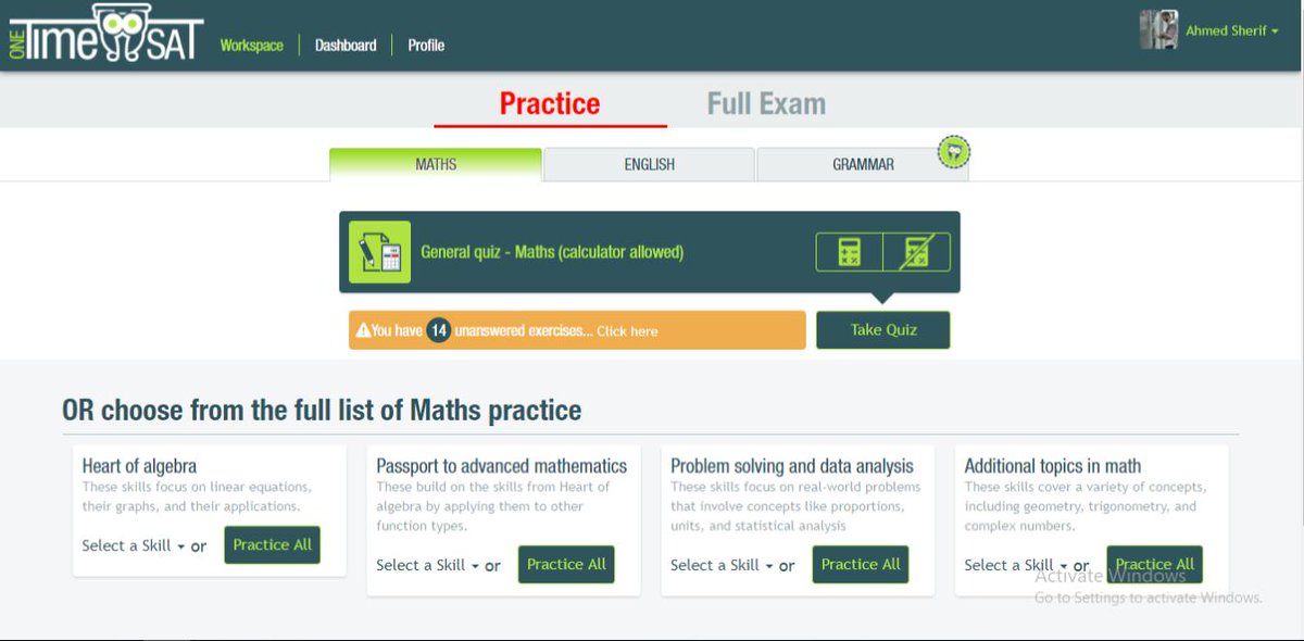 Everyone is pressuring you because of your SAT exam? Are you determined to do something about it? Say no more! Our Dashboard is your new personal assistant and will help you track your progress, show you what you did wrong with your answers, and much more.