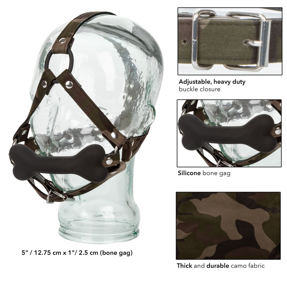 taboo_ac's tweet photo. Colt Camo Bone Gag from California Exotic Novelties. Give yourself over to passion with the masculine Colt Camo Bone Gag. Bask in primal moans and elevate pleasure with the pliable silicone bone shaped gag, padded vegan leather interior and heavy duty camo canvas. https://t.co/Iog0uva2p8