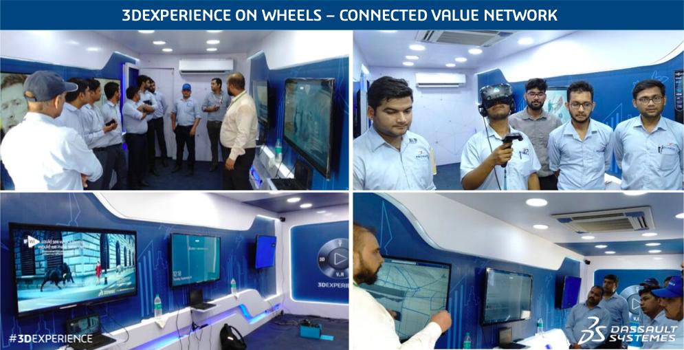3DSIndia's tweet photo. Our one of a kind mobile lounge caught up with customers at @Bawal. They interacted with our experts and gained insights on how our platform provides a unified solution to their #manufacturing problems- https://t.co/vEOZpb5wJu

#3DEXPERIENCEOnWheels - #ConnectedValueNetwork https://t.co/Km0b27zg2I