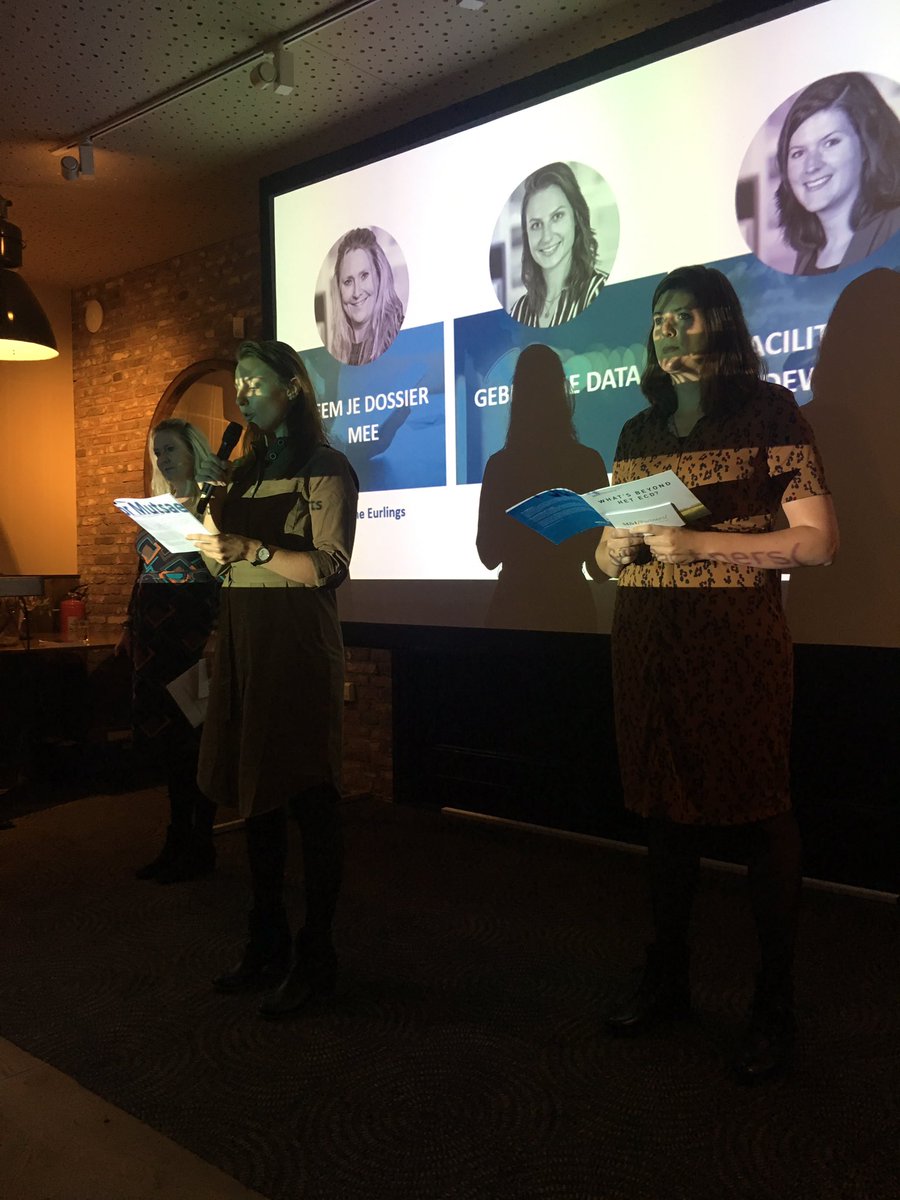 Mooie aftrap van <a href="/MxIpartners/">M&I/Partners</a> collega’s @feurlings Maria van Schaik en Floor Mutsaerts op de #zorginnovatie middag!