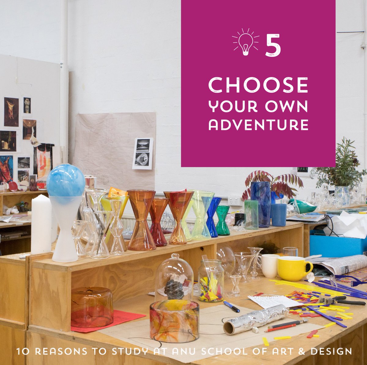 ANUartdesign's tweet photo. ➡️ CHOOSE YOUR OWN ADVENTURE: which path will you take? There are a myriad of choices at all levels. Hybrid Arts? Double degree? Mix & match? Info here: https://t.co/rmdbqyqRV9 or Apply: https://t.co/MGBRr5l68e Early bird closes 30 Sept.
#anuartdesign #anu #canberra #CBRarts https://t.co/TqwboeMrFM