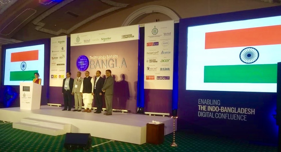 vishujosh's tweet image. #TechSenate | #TechnologySenate Bangla kick starts in #Kolkata. Lamp lighting by @DrAmitMitra Hon. Minister of IT &amp;amp; Finance, Government of West Bengal, followed by National Anthem of India &amp;amp; Bangladesh #Respect #JanGanMan #AmarSonarBangla #RabindranathTagore