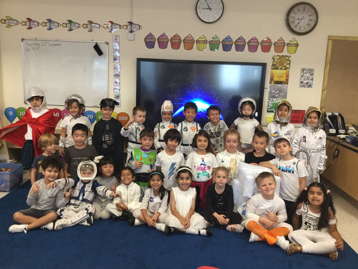 JPS_Year1's tweet photo. What an amazing space themed day we had in 1B, celebrating Hazzaa Al Mansoori’s launch into space! #JPS #JPS1B #JPSyear1 #science #space https://t.co/le0EpHxNFP