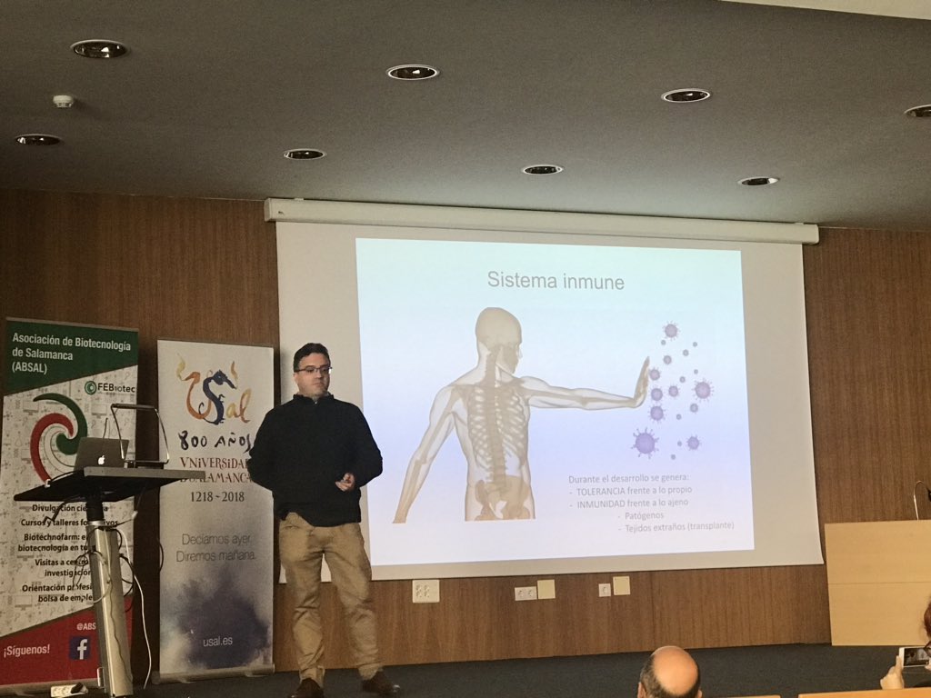ABSalBiotec's tweet image. Continuamos con Miguel Vicente y su charla sobre “Investigación e Innovación en Inmunoterapia” 📝❤️.
#BiotechWeek #BiotechWeekSAL