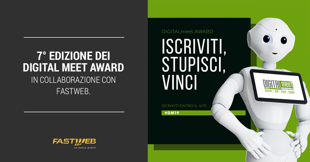 FASTWEB's tweet photo. Torna la 7° ed. il #DIGITALmeetAward nato in collaborazione con #Fastweb. Il premio ha l’obiettivo di valorizzare i migliori progetti che contribuiscono alla trasformazione digitale del Paese. Per partecipare al concorso c'è ancora tempo. Per i dettagli: https://t.co/rCu0PC8GQO https://t.co/YbUozJaFGB