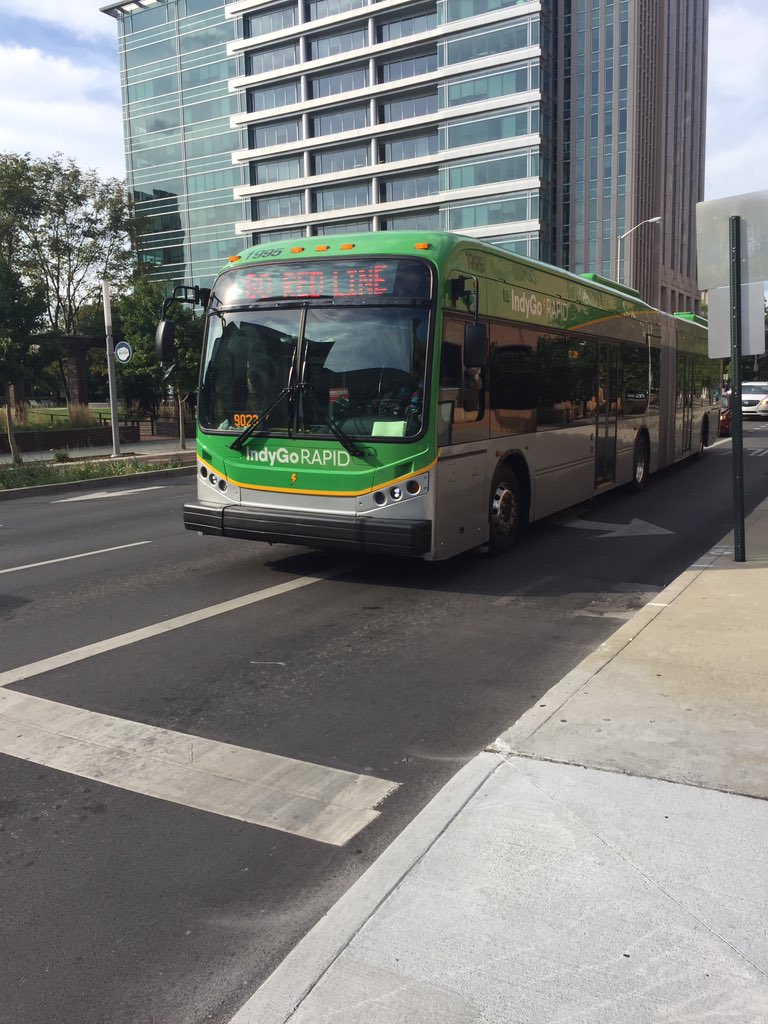 TransMarkGroup's tweet photo. Sean and Tony @IndyDT for #BusCon2019 and caught the @IndyGoBus #redline #BRT from the #statehouse stop. Great technology on board from @SportworksRacks #spinlock and @luminator_ #InfoTransit @AtHomeJerome https://t.co/VEQRxYsmGj