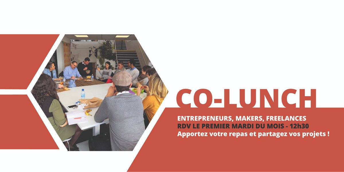 LabBoite's tweet image. Les CO-LUNCH reprennent ! RDV les premiers mardis du mois à 12h30 ! Plus d'infos &amp;gt;&amp;gt; urlz.fr/aCdP
@PORTPARALLELE  @Pepite_Vds @STARLABS_ACCET @INITIACTIVE95 @CergyPontoisECO @BGEPaRIF