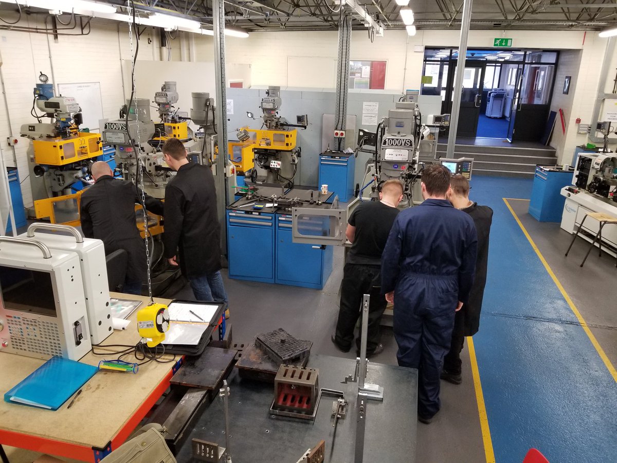 cncwsc's tweet photo. #CNC course @WestSuffolk up and running again for autumn term
Students are clocking up the vices on the manual mills #STEM https://t.co/RhR2E1tBKl