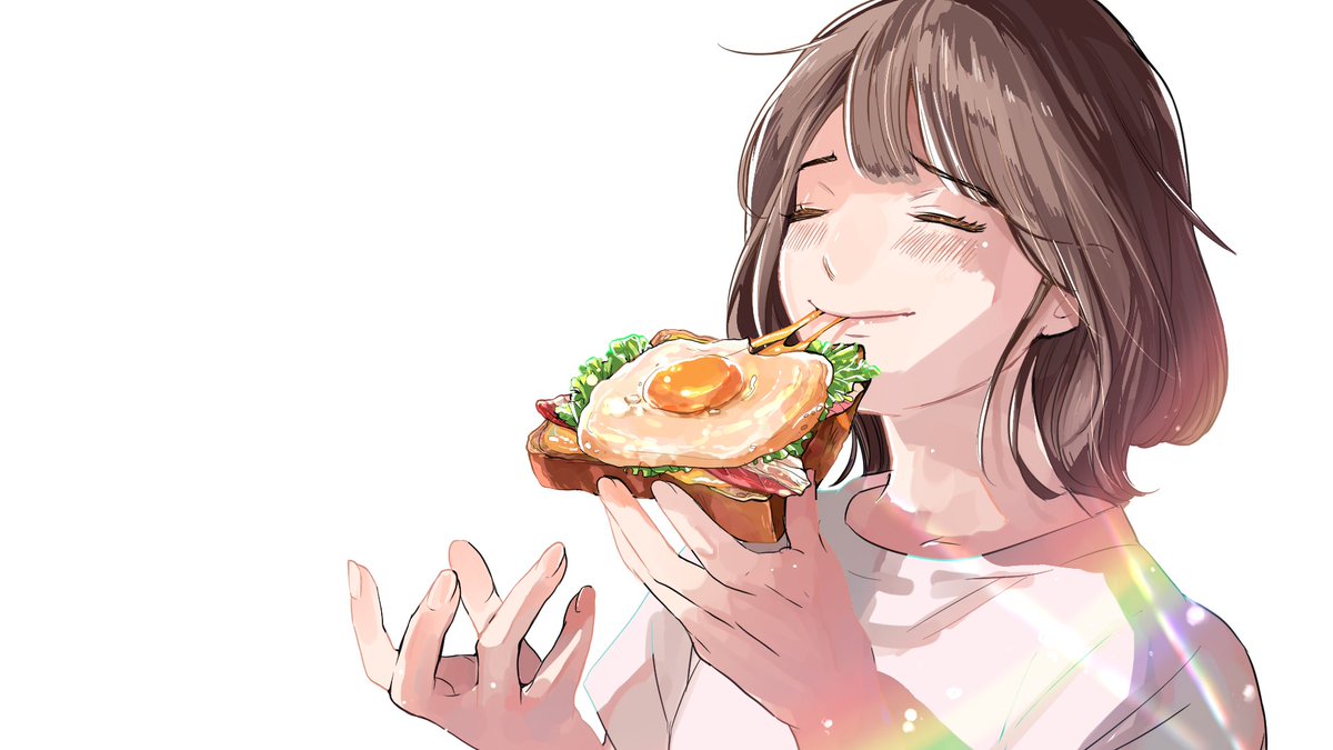 ちょっと前に描いたイラスト ご飯美味しそうに食べる人って素敵よね イラスト やじまりのイラスト