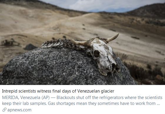 This is what the  #ClimateCrisis looks like in  #SouthAmerica right now.24/Sep/2019:" #Venezuela will be the first country in South America to lose all its glaciers" https://www.apnews.com/3d4291063089460d9f32d87482f1364c