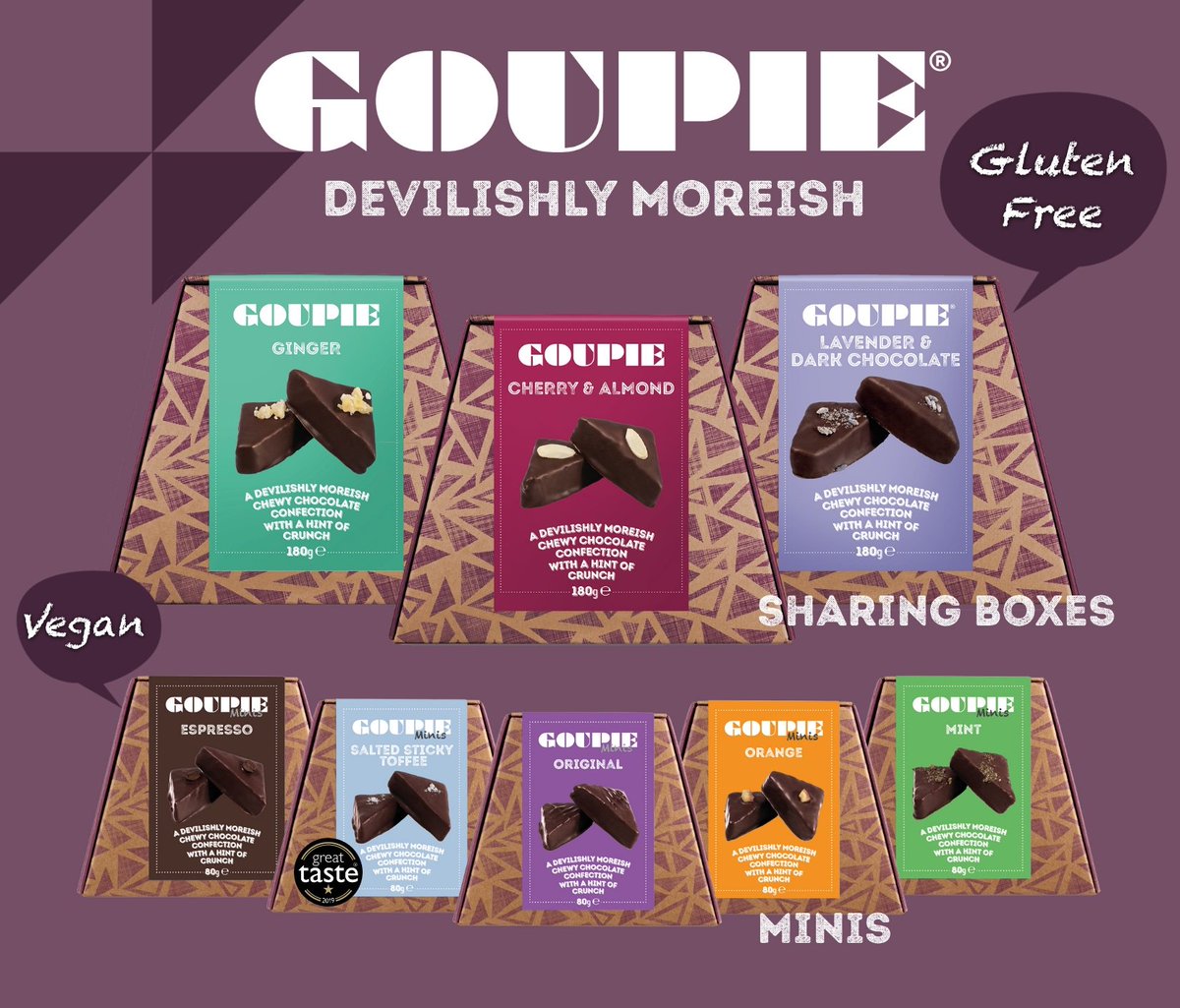 StoreExcel's tweet image. Delighted to be working with Goupie. Delicious chocolate indulgence. Handmade, affordable, on trend, gluten free &amp;amp; vegan friendly. In fully compostable packaging