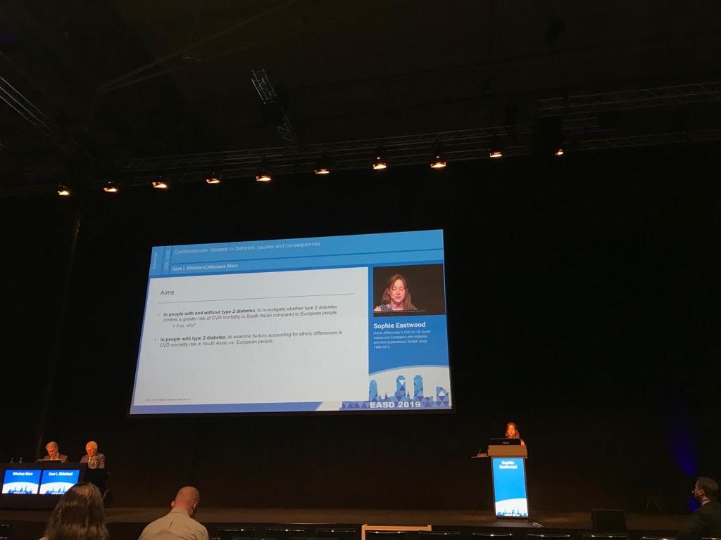 MRCLHA's tweet photo. Congratulations to LHA scientists who presented at #EASD2019 @EASDnews-Sophie Eastwood, Therese Tillin, Aliki-Eleni Farmaki and Siana Jones-using SABRE, Biobank &amp; primary healthcare data to investigate ethnic differences in the prevalence of T2 diabetes and cardiovascular disease https://t.co/kzK9DxPRfN