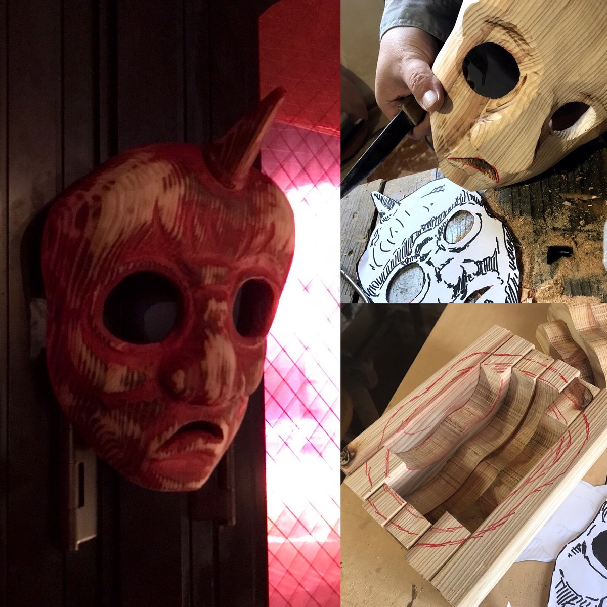 即納 大特価 映画ノロイ マスク おもちゃ 人形 Kerjakahwin Co