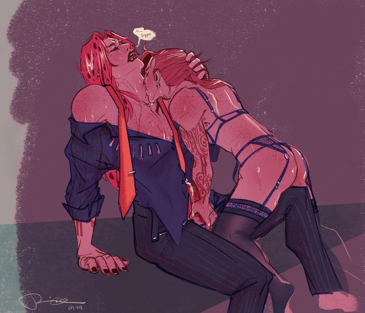artkinksky's tweet photo. #bosudopi commission for @theworstbear feat. Diavolo in different levels of undress but still being topped to all hell by his boy doppio 🤭🤫😈 #diavolo #vinegardoppio #bosudopiweek2019 #jjba #jojosbizarreadventure #nsfw https://t.co/7OSlUIdU6s