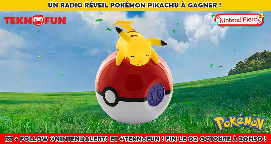 AlertEtGo's tweet photo. Concours : Un Radio-réveil lumineux Pikachu Pokémon à gagner !
Pour participer : RT ce Tweet et Follow @nintendalerts + @Tekn0fun ! 
Fin le 02/10 à 20h30 !
Lire le test du produit ici ► 
https://t.co/2CClyAKwM5 https://t.co/HItbaKz7zH