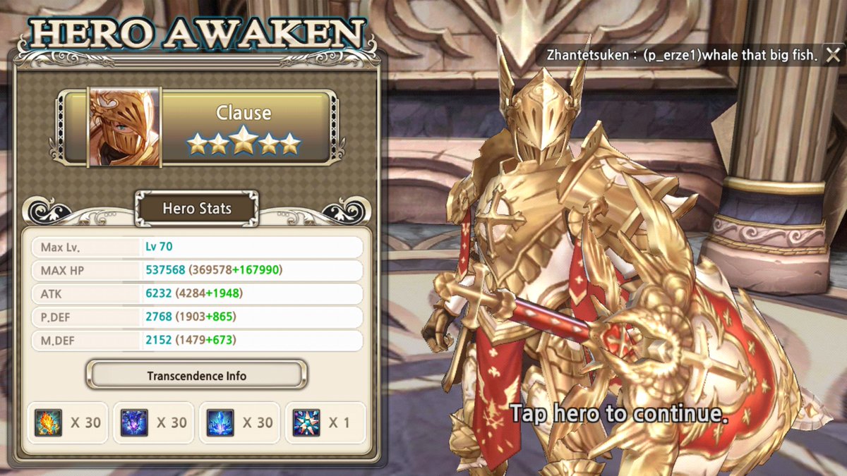 Finally awakened my Clause to 5 stars. Dude's the best tank a beginner could imagine.