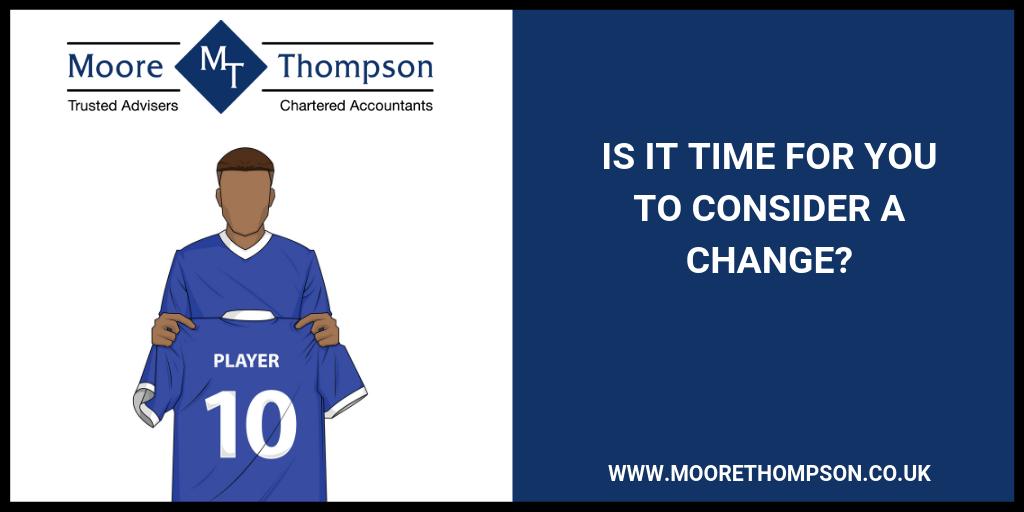 Sometimes change is the best way to move forward. Have you considered changing your #accountant?

Here at <a href="/moorethompson/">Thompson Moore</a> we offer a full range of specialist services to help our clients build successful #businesses and #personalwealth.

Find out more at bit.ly/2Ks83pR