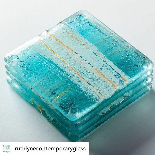 Posted <a href="/withrepost/">Repost app</a> • @ruthlynecontemporaryglass These are always the most popular coasters wherever they are on display so it’s about time that they were photographed properly. Thanks to <a href="/paullapsley/">Paul Lapsley</a> they can now be seen on my website. #fusedglasscoaster #coastaldesign #coas…