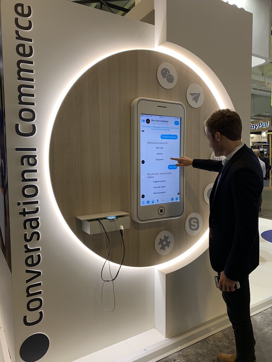 WorldlineMS's tweet photo. Venez découvrir notre chatbot et son expérience de paiement simple et rapide qui tiendra dans la poche de vos clients ! #chatbot #ParisRetailWeek https://t.co/83iwz1lDQ7