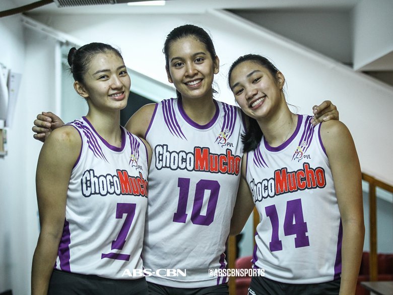 abscbnsports's tweet photo. Ateneo's #UAAPSeason81 BIG 3 shared the court for the first time in the #PVL2019. Some of the old magic was there, but the trio still has more in store 🔮

“I’m so excited and we still have so much more to show." - Kat Tolentino #PVL2019 » https://t.co/vA4OdZFxIJ https://t.co/0XTki7isiE