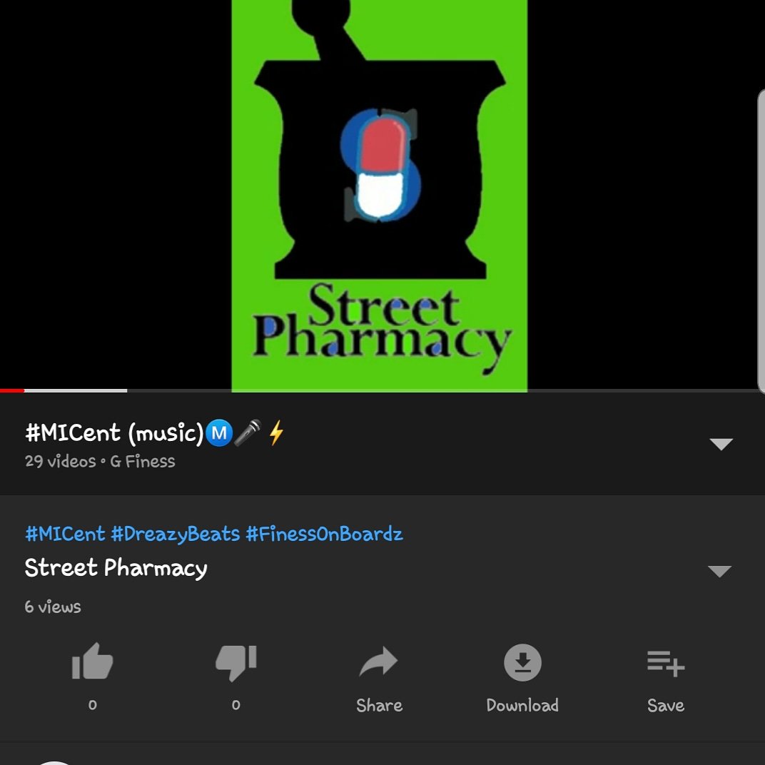G_finess001's tweet photo. Out now new track!!
#StreetPharmacy
#Gfiness x #Dreazy 
#MICent Ⓜ️⚡️🎤 https://t.co/hzT33oY18B