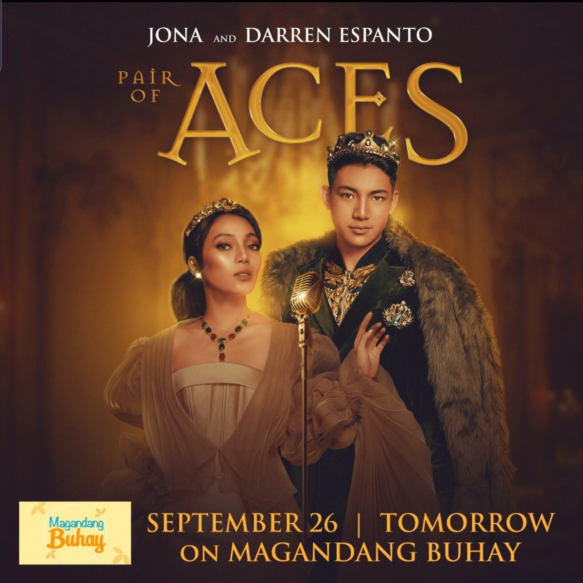 StarMusicPH's tweet image. Abangan bukas, si @MsJ0NA at @Espanto2001 sa @_MagandangBuhay at @TWBAofficial 👑 #PairOfAces