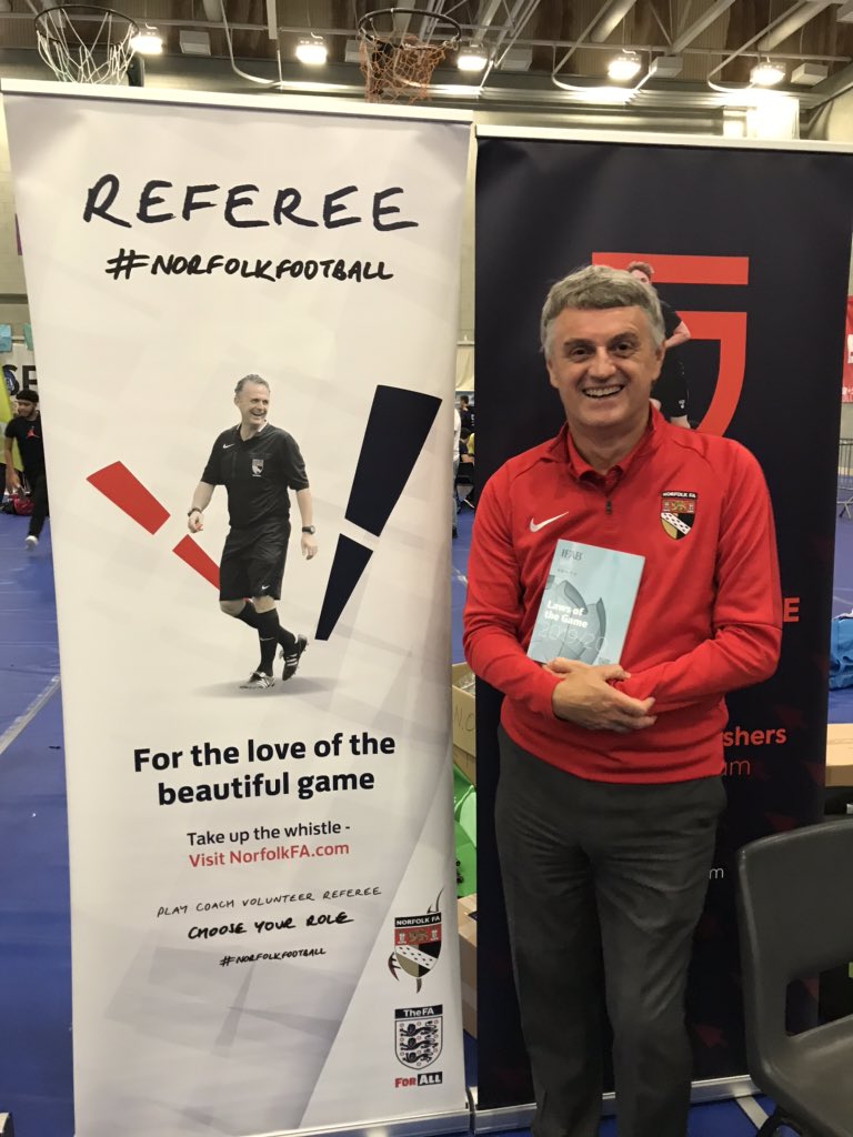 Our Referee Appointments Officer, Daryl, is at the <a href="/ueasport/">UEA Sport</a> Fair!

Anyone already qualified or interested in refereeing the beautiful game come say hello! 👋 #NorfolkFootball