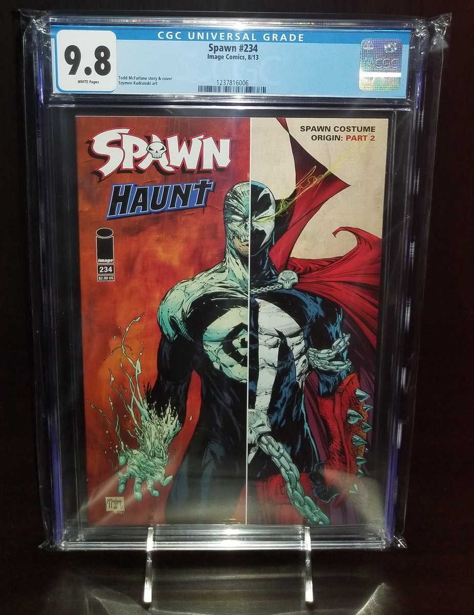 mcfarlane_the's tweet photo. SEXY SPAWN AND HAUNT WEDNESDAY!!!..

Spawn #234 cgc 9.8, two of my favorite anti hero are in the same cover, AWESOME 😎🤩

Head over to https://t.co/X1bfYPx3B1 Where you can check more covers in my collection 📷:)

**KEEP COLLECTING**

#spawn #spawn234 #haunt1 #imagecomics #todd https://t.co/WitQIOmPbX
