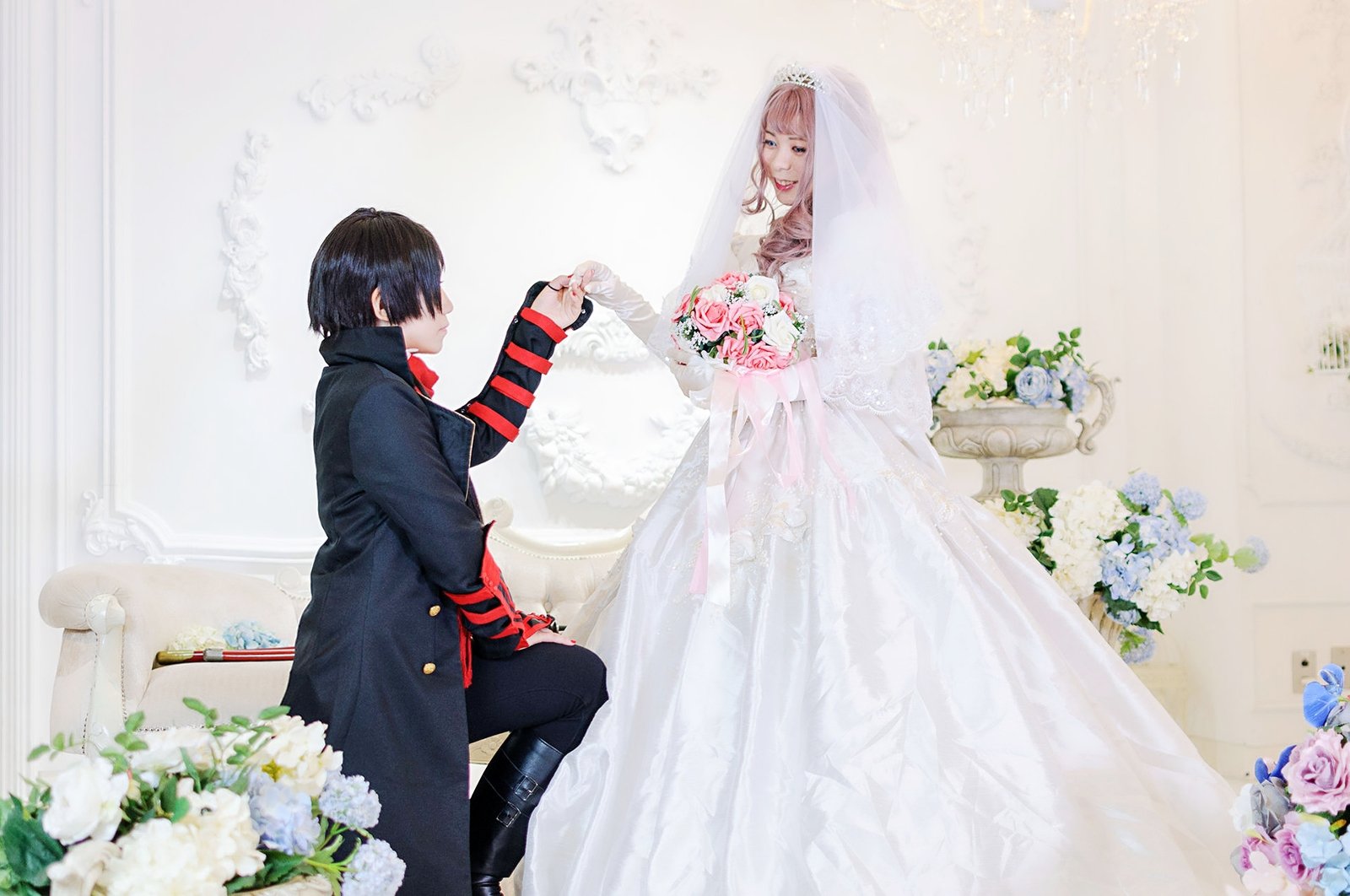 とわ 11鶴丸 Cos 刀剣乱舞 夢撮注意 とぉぉぉぉっても可愛いよ 俺が隣に立ちたいぐらいだよ 笑 結婚 おめでとう 加州清光 とわ 新婦 優菜 Rian4223 30さん Rt26 T30 優菜ちゃんと兼さんとの結婚式にお呼ばれし 綺麗な花嫁姿を見て