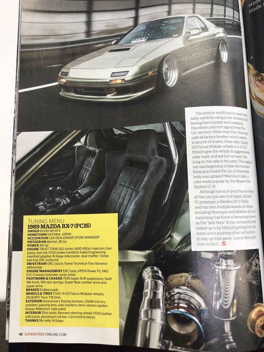 kohei38loj's tweet photo. もうある程度時間経ったからいいかな?
super streetに載った時の誌面。
いやぁ…何度見てもうれぴい。
感謝感激雨嵐でした。
まだ過去車じゃないよ。笑
#superstreet
#ss
#levelonejapan https://t.co/ZzkffkBme8