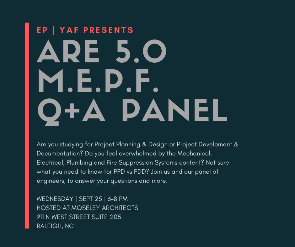 EP_YAF_Triangle's tweet photo. Don't miss out on this opportunity to chat with our amazing MEPF Panel ready to answer the questions you are struggling with in your studies. More at https://t.co/eqwVOl6zyI https://t.co/VgR6wy0FI9