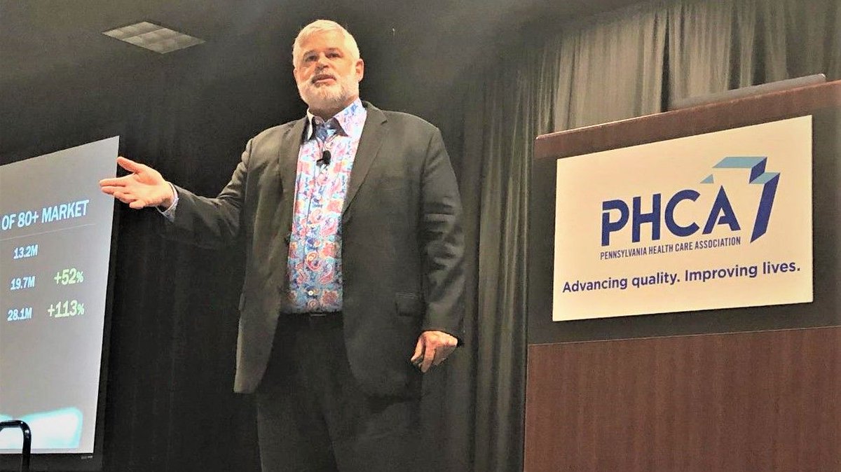 PHCA_Cares's tweet photo. This morning, Matt Thornhill @WinningTomorrow presented Senior Living Opportunity: 'How to Be Netflix in a Blockbuster World' as our Day 2 Keynote. #WeCanPHCA https://t.co/6L5hyOK1Jj