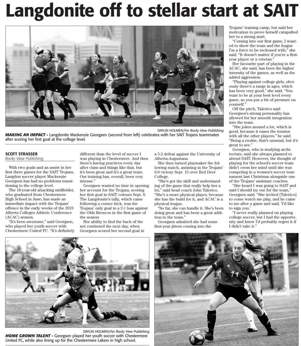 ChestermereFC's tweet photo. EX-CUFC player shines at SAIT.
Congrats Kenzie we are very proud of you. https://t.co/B4MHVYedLN