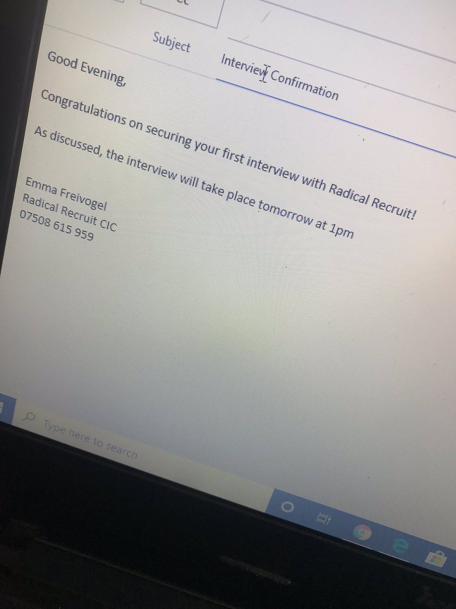 These are our favourite emails to write at Radical Recruit! Not only do our #NEET #careleaver candidates have transferable skills, usually from volunteering, they also display incredible determination, resilience and grit! You can’t teach that in a classroom! #weareradical