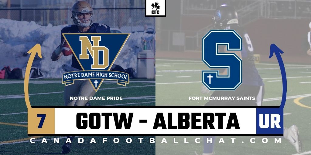 chatfootball's tweet photo. GOTW AB: @FMCSDSaints take on #CFC50 No. 7 @NDPride_CCSD in neutral territory ... https://t.co/FoL8EfeZNV 

"We want to see what the best looks like, Notre Dame is a top program in the country and we want to see where we are at."

#CFC50 Rankings ▶️ https://t.co/c5Ky3aYcq1 https://t.co/uAPLoaPReG